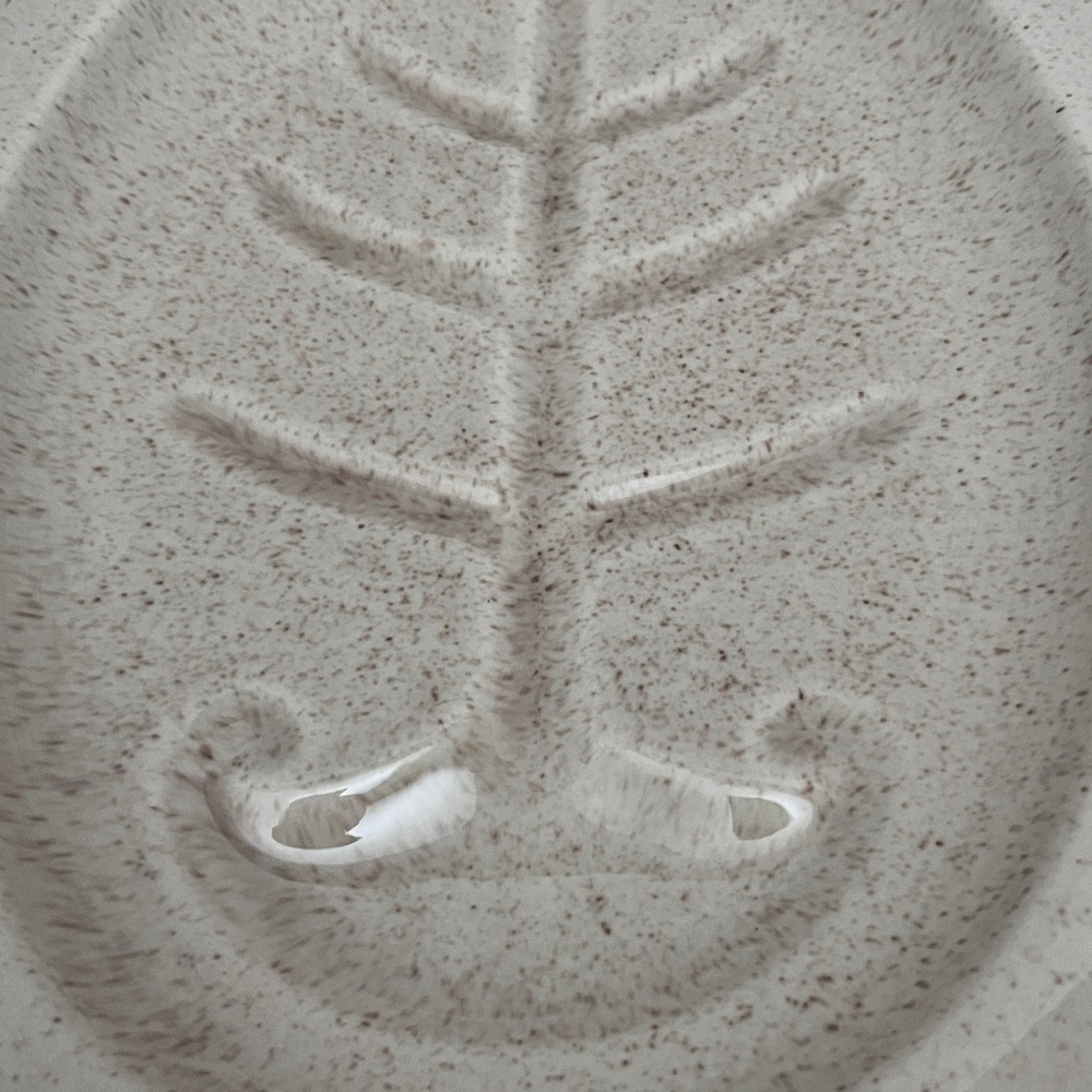 Vintage Red Wing USA Pottery Leaf Design Meat Turkey Serving Plates Set of 3 - Picture 4 of 6